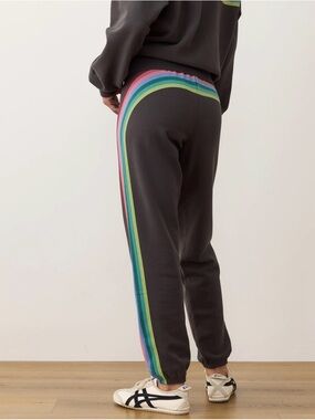 Marine Layer Women's Anytime fleece sweatpants cloud 9 washed black L